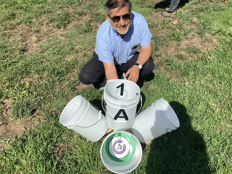 Preparación de un punto de control en terreno
